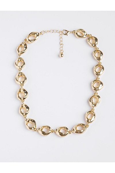 Jimmy Key Gold Color Adjustable Steel Chain Necklace