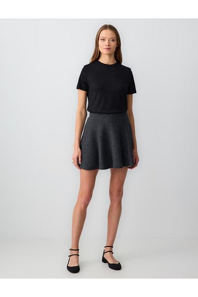 Jimmy Key Black Straight Cut Short Sleeve Crew Neck Knitted T-Shirt