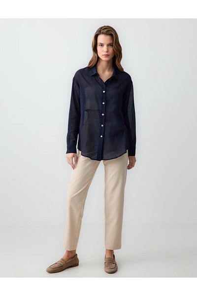 Jimmy Key Woven Dark Blue Shirt