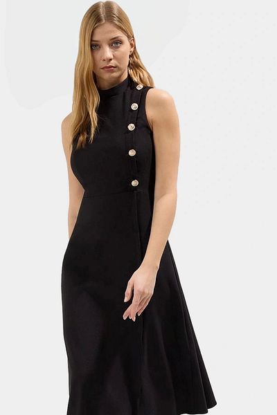 PayBuy Summer Midi Woven Dress with Waist Skirt Office Chic Premium Quality High