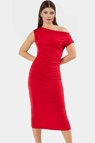 PayBuy Multi Printed Midi Length Bodycon Dress Summer Knitted Fabric Special Design Carefully Selected