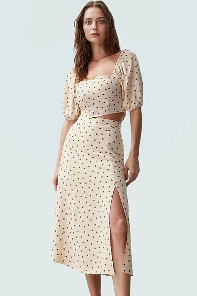 PayBuy Stylish Polka Dot Viscous Blouse Skirt Suit Fitted Fit Summer Trend Design Durable Material