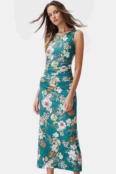 PayBuy Summer Floral Bodycon Dress Maxi Length Knitted Fabric Premium Quality Professional Look Long Lasting