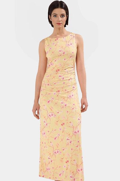PayBuy Summer Floral Bodycon Dress Maxi Length Knitted Fabric Premium Quality Professional Look Long Lasting