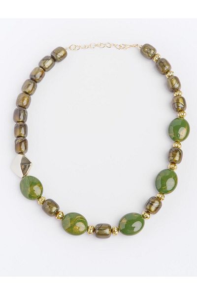 Jimmy Key Mixed Thick Beaded Necklace