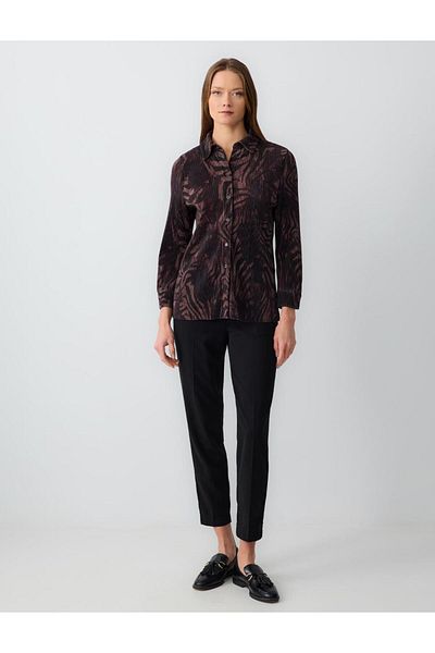 Jimmy Key Normal fit Shirt Collar Brown Shirt