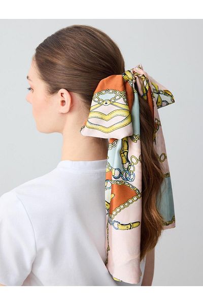 Jimmy Key Mixed Long Ribbonethnic Patterned Satin Elastic Buckle