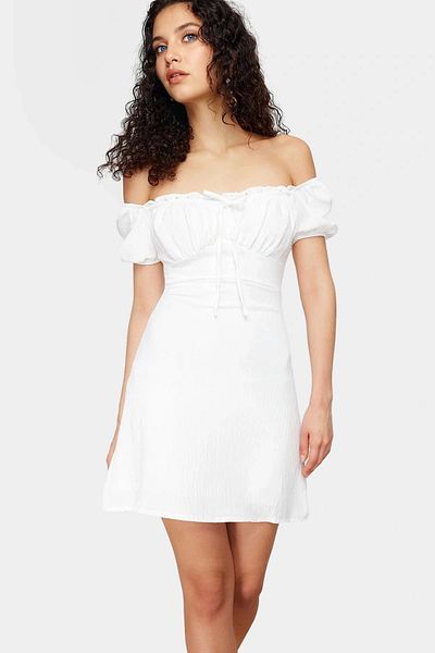 PayBuy Summer Mini Dress a Line Balloon Sleeve Crepe Woven Modern Style Long Lasting Carefully Selected