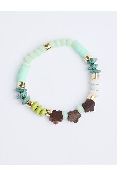 Jimmy Key Bohemian Bracelet with Green Beads