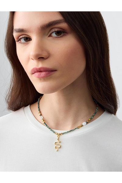Jimmy Key Black Snake Figured Adjustable Necklace