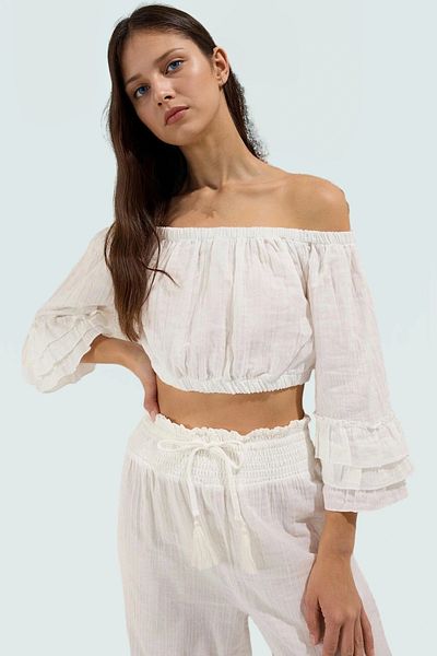 PayBuy Summer Women's Cotton Blouse Pants Suit Casual Beach Wear Perfect Fit for Daily Use