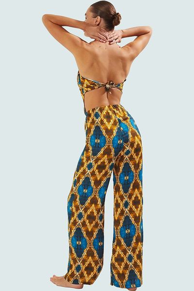 PayBuy Summer Women's Basic Shawl Patterned Viscose Blouse Trousers Set Carefully Selected Premium Quality