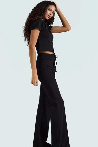 PayBuy Women's Crew Neck Short Sleeve Cotton Polyester Stretchy Suit Durable Material for Daily Wear