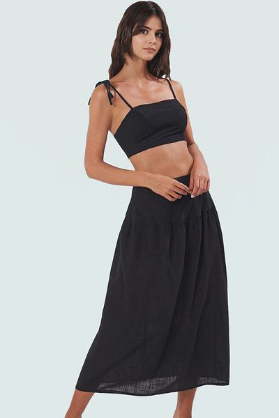 PayBuy Women's Cotton Crop Blouse Skirt Suit Summer Beach Wear Zarifane Design Professional Look