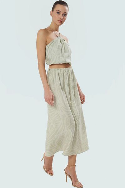 PayBuy Chic Floral Viscose Blouse Skirt Suit Comfortable Casual Style Professional Look High Quality