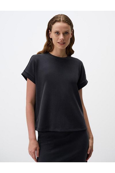 Jimmy Key Black Short Sleeve Crew Neck Comfortable T-Shirt