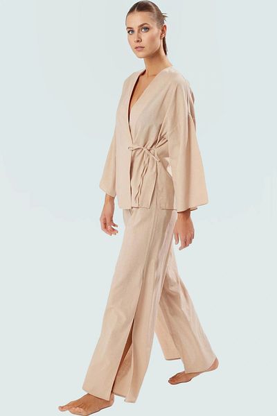PayBuy Women's Cotton Tie-Up Shirt Pants Suit Casual Summer Beach Styles Perfect Fit