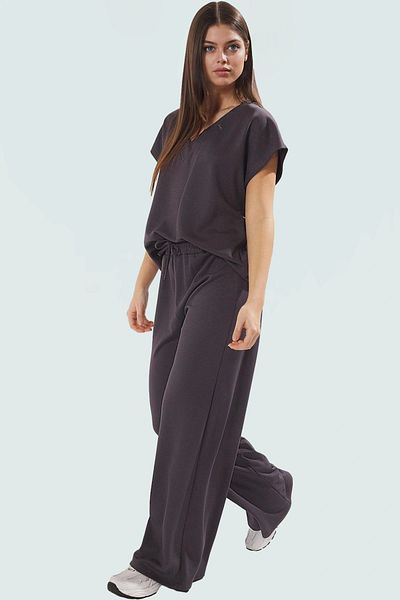 PayBuy Oversize V Neck Knitted Bottom Top Set Comfortable Casual Style Professional Look