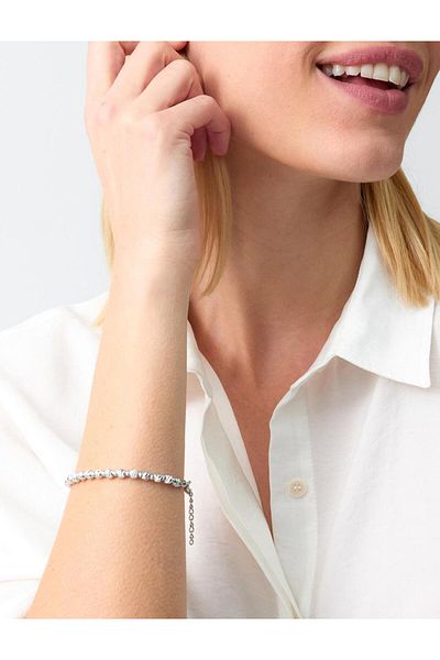 Jimmy Key Silver Color Adjustable Shiny Bracelet