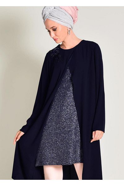 Alvina Silvery Asymetric Cut Tunic 4072