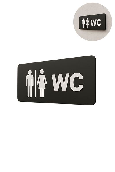 Happynesso لافتة للرجال والنساء من سلسلة Wc Diversion مقاس 22 سم × 8 سم