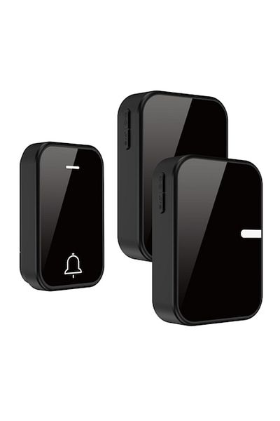Nextia Wireless Doorbell Qx008-2 Kinetic, Battery-free, Digital, 38 Melodies, 100 Db, Ip44, Black