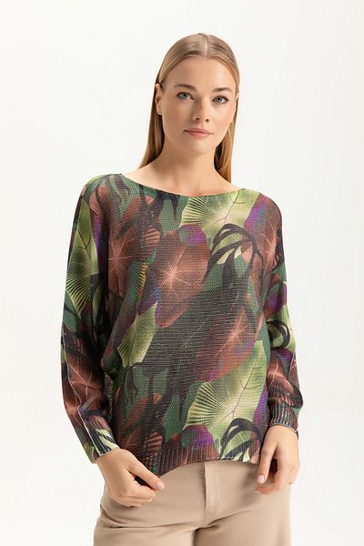 Glocal Hanorac elegant cu guler tricotaj