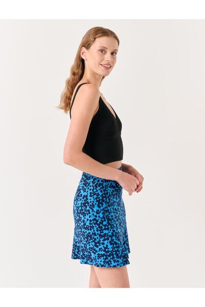 Jimmy Key Námořnická modrá minisukně s normálním vzorem v pase