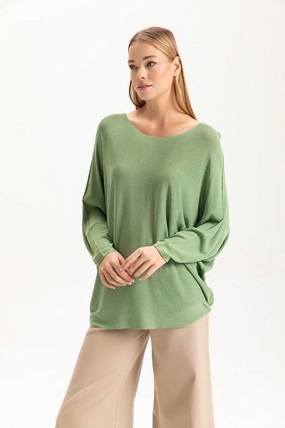 Glocal Hanorac elegant cu guler tricotaj