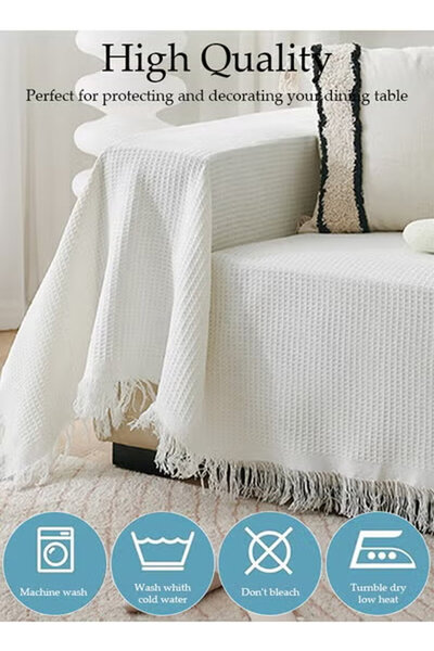 Generic Couch Cover, Weave Sofa Cover for 3 Cushion Couch, Sectional Couch Covers Sofa Chair Slipcover for H