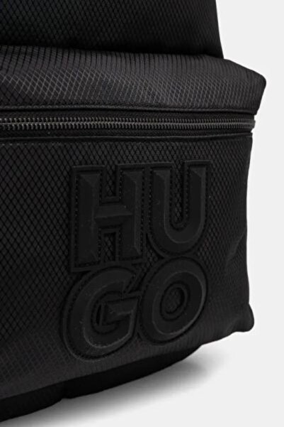 HUGO Erkek Su Tutmaz Çok Bölmeli Sırt Askılı Siyah Çanta 50536026-001