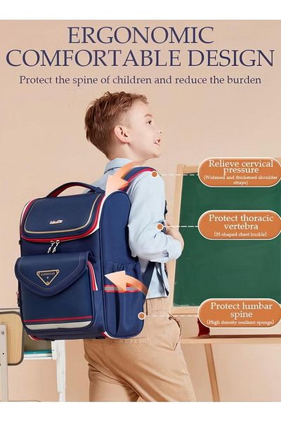 Generic Kids School Backpack Large Capacity School Bag Toddler Waterproof Lightweight Kids Backpack W