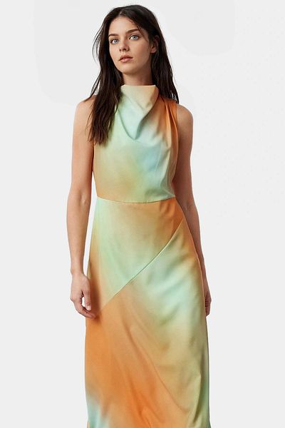 PayBuy Summer a Line Midi Woven Dress Degaje Collar Design Quality Craftsmanship High Quality Carefully Selected