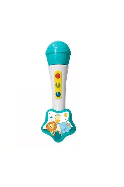divendi-ro Animal Star fun microphone, with melodies, for children 1.5 years+, blue-white
