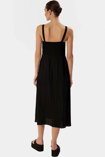 PayBuy Stylish V Neck Midi Dress 97% Polyester Crinkle Woven Comfortable Summer Casual High Quality and