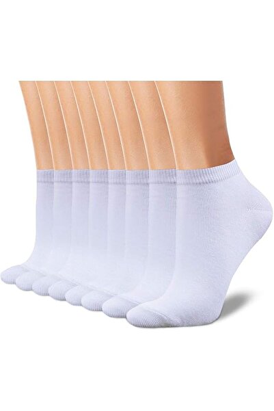 Deribond Дамски чорапи, бели, 6 броя, памучни, до глезена