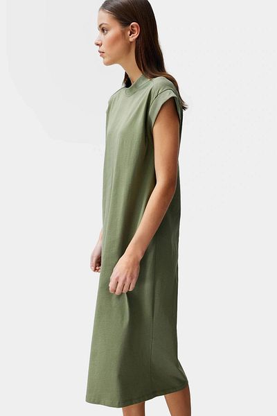 PayBuy Women's Plain T-Shirt Dress Relaxed Cut Short Moon Sleeve 100% Cotton Carefully Selected Use