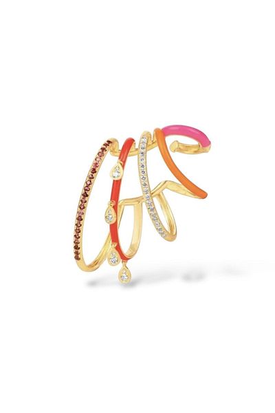 neslyaccessories Coral Glow Cartilage Earring
