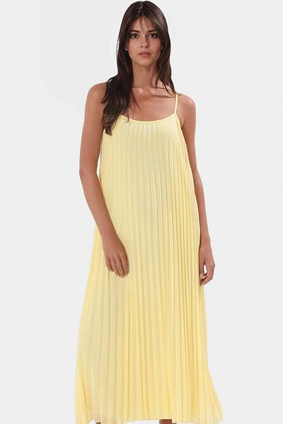 PayBuy Maxi Pleated a Line Tulle Dress Knitted Fabric Comfortable Casual Style Perfect Fit Stylish Look