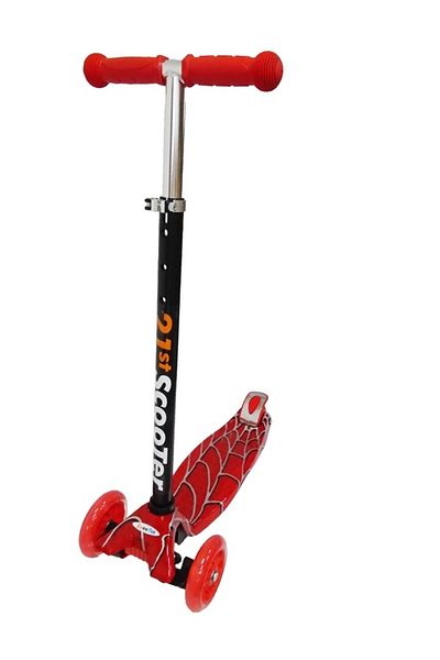 Salamandra Children's scooter with light-up wheels, red