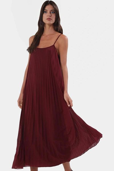 PayBuy Maxi Pleated a Line Tulle Dress Knitted Fabric Comfortable Casual Style Perfect Fit Stylish Look