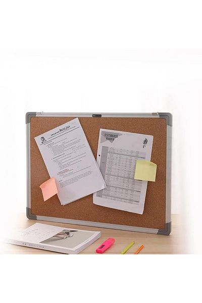 MARKQ Cork Board [60x45cm] Large Wall-mounted Bulletin And Notice Board