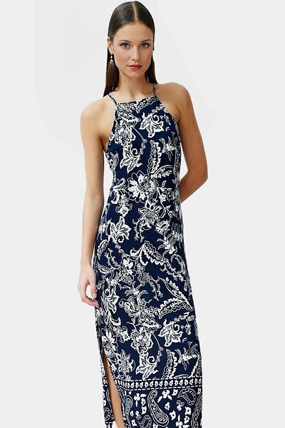 PayBuy Stylish Floral Patterned Viscose Maxi Dress Comfortable A-Line Casual Style and Elegant Design