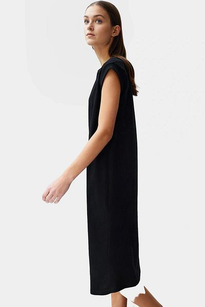 PayBuy Women's Plain T-Shirt Dress Relaxed Cut Short Moon Sleeve 100% Cotton Carefully Selected Use