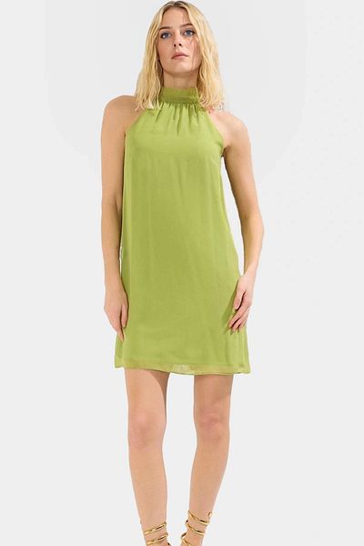 PayBuy Chiffon Lined Mini Dress Lightweight Woven Long-Lasting Durable Material for Daily Wear