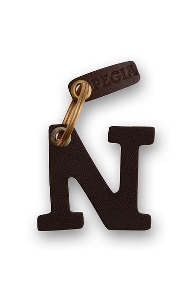 Pegia Letter N Δερμάτινο μπρελόκ 25an94
