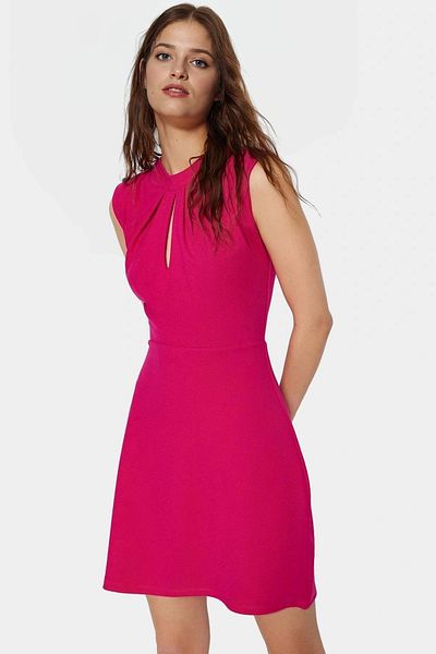 PayBuy Women's Mini a Line Crepe Dress Choker Collar Knitted Summer Long Lasting Carefully Selected Comfortable Use