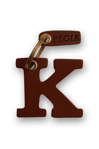 Pegia Letter K Δερμάτινο μπρελόκ 25an91