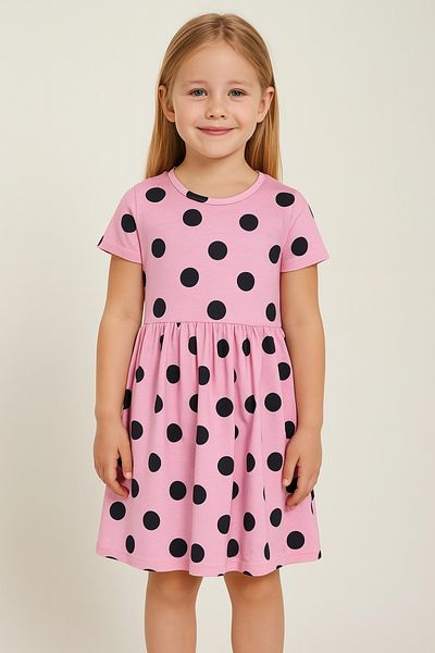 MAXI DRY Patterned Summer Short Sleeve Girl's Dress