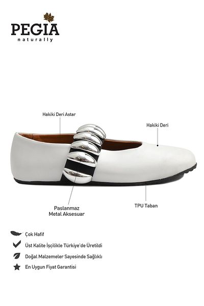Pegia Balerini cu bandă din piele naturală 700957